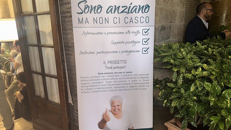 La locandina della presentazione del progetto "Sono anziano ma non ci casco"
