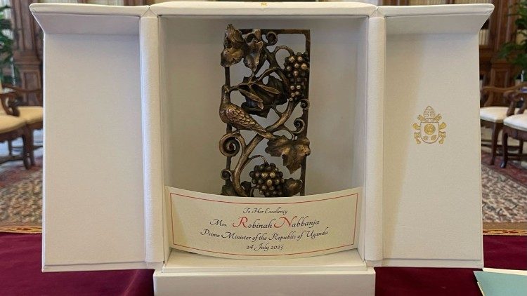 Pope Francis' gift for Ms. Nabbanja