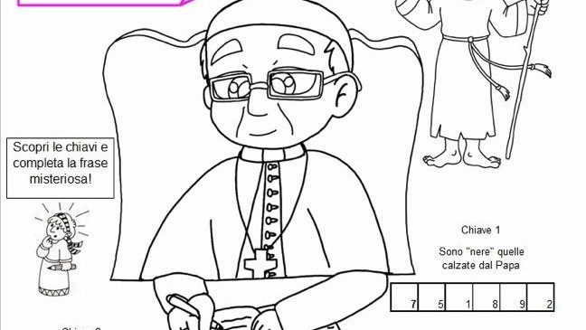 Una delle pagine del libretto "In viaggio con Papa Francesco"