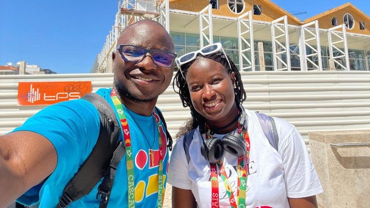 Youth from Gambia with Fr Boniface