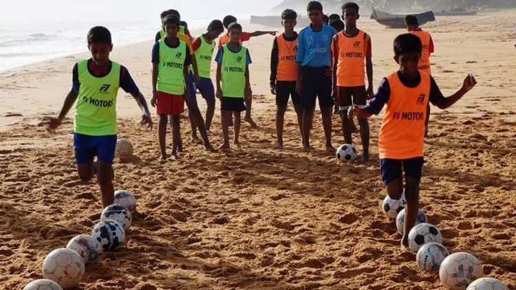 Players undergoing training under guidance