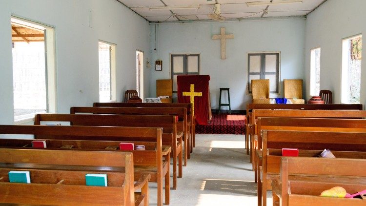 Una chiesa in Myanmar