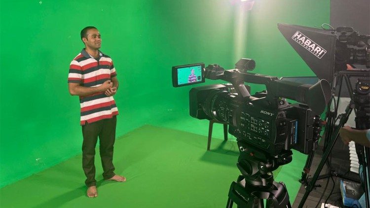 Deacon uses the camera as part of training 