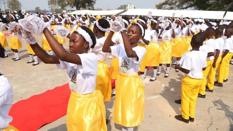 Mongu Diocese children during the jubilee Eucharist celebration