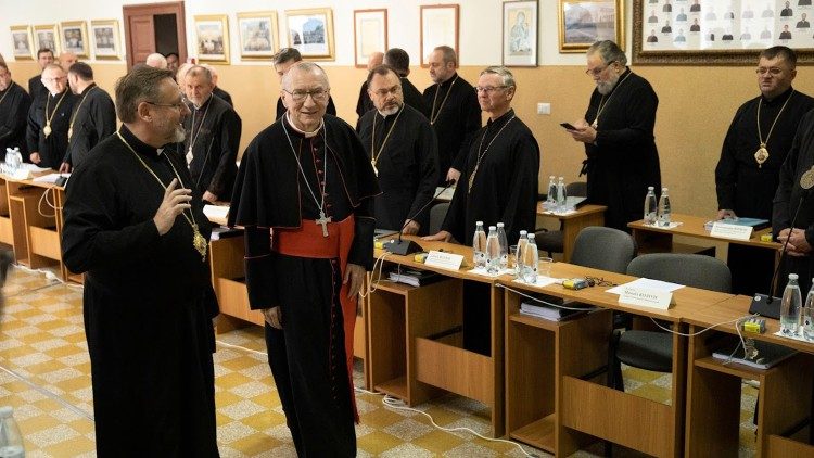 Il cardinale parolin con Sua Beatitudine Sviatoslav Shevchuk