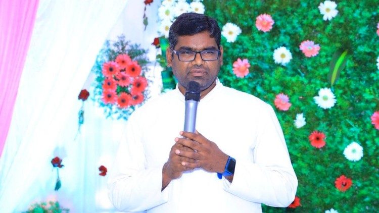 Fr. Nallapati Showry, the parish priest of St. Michael's Church,Pedavadlapudi 