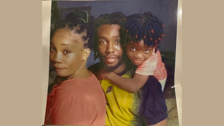 A photo of Pato and his family. He gave a copy to Pope Francis