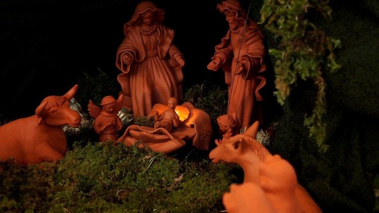 Un presepe di terracotta proveniente dall'America Latina