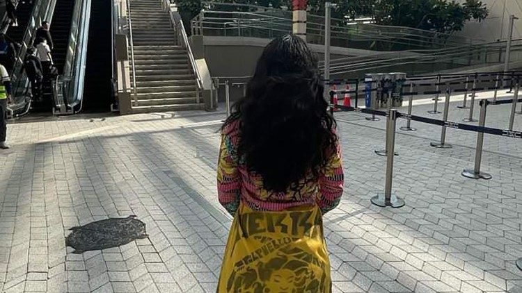 An Indigenous Taino woman at COP28 in Dubai