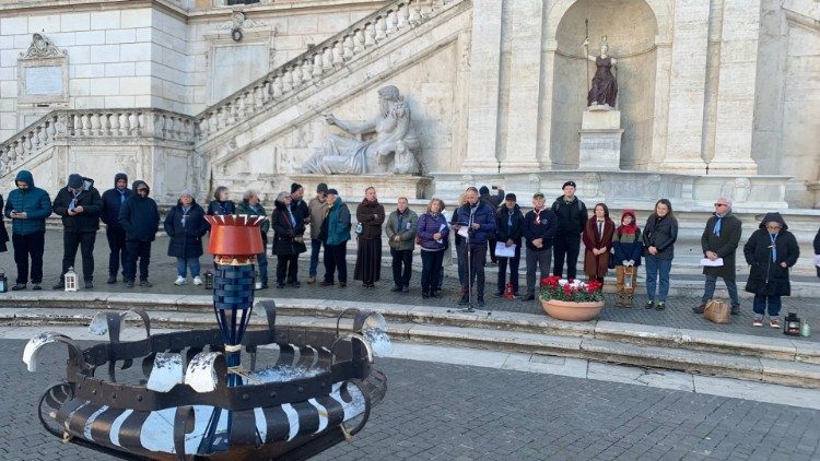 Un altro momento della cerimonia in Campidoglio