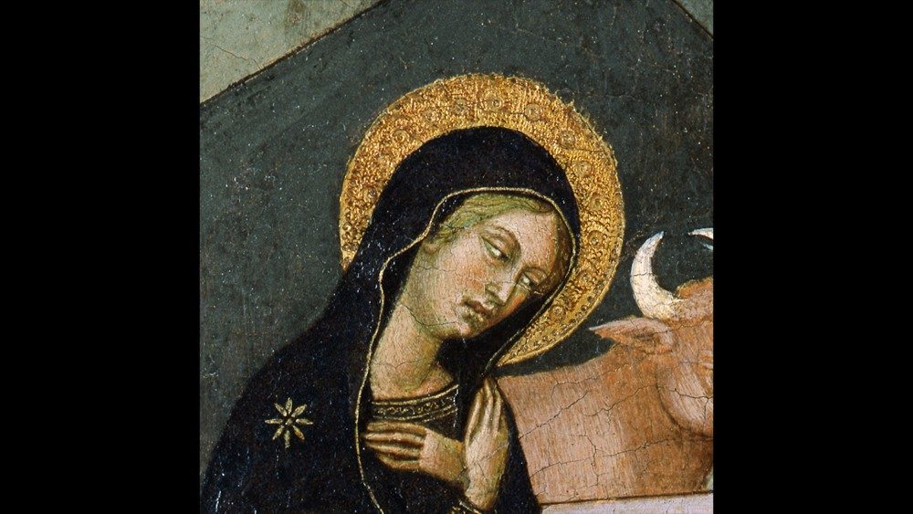 Bartolo di Fredi (Siena, circa 1352 - 1410) and workshop, Nativity and Adoration of the Shepherds, circa 1385. Tempera and gold on panel, Polyptych compartment, ©Vatican Museums